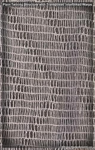 twined twining nettle bark fibers fiber textiles by Jessica Diemer-Eaton Native American Eastern Woodlands Indian prehistoric precontact examples of reproduction Native style clothing bags textiles garments weft warp
