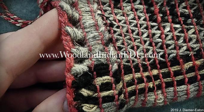 twining, nettle, fiber, woven, textile, twined bag, Indian weaving, fingerweaving, Jessica Diemer-Eaton