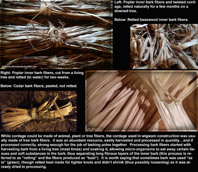 Native American Indian Cordage Making Bark fibers bast retting process
